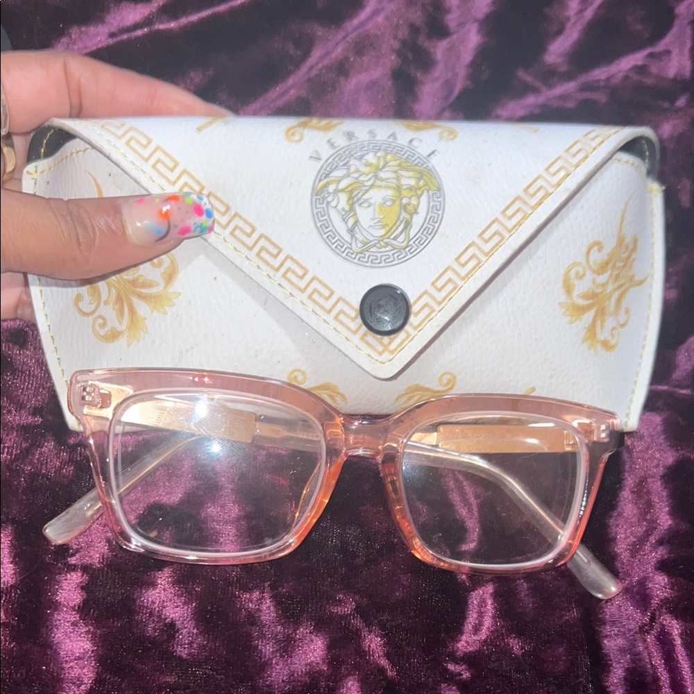 Versace Pink and Gold Women's Glasses